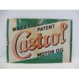 A Wakefield Patent Castrol Motor Oil rectangular enamel sign, 30 x 20".