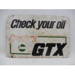 A Castrol GTX tin advertising sign, 27 x 18".