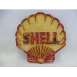 A Shell aluminium brand plaque, 9 3/4 x 9 3/4".