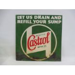A Wakefield Castrol Motor Oil 'Let us drain and refill your sump' aluminium advertising sign, 24 x