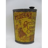 A Price's Cycle Lamp Oil pictorial oval can.