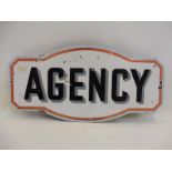 A Cleveland 'Agency' shaped enamel sign, 30 x 15".