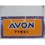 An Avon Tyres rectangular enamel sign with good gloss, 60 x 30".