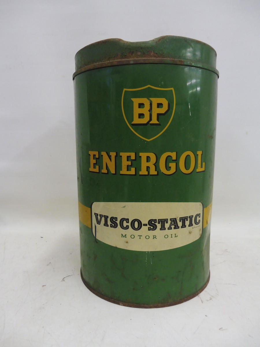 A BP Energol Visco-Static Motor Oil five gallon drum. - Image 2 of 3