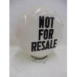 A 'Not for Resale' glass petrol pump globe by Hailware.