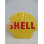 A circa 1960s plastic Shell forecourt emblem, cracked, 33 x 30".