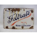 A Filtrate rectangular enamel sign, 21 1/4 x 14 1/4".