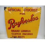 A Raybestos Official Stockist enamel sign, 36 x 36".