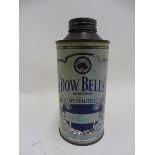 A rare Bow Bells Oils and Greases pint cylindrical can, in good condition.