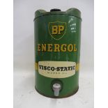 A BP Energol Visco-Static Motor Oil five gallon drum.