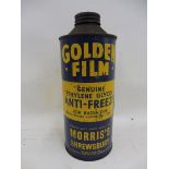 A Golden Film Anti-freeze circular quart can.