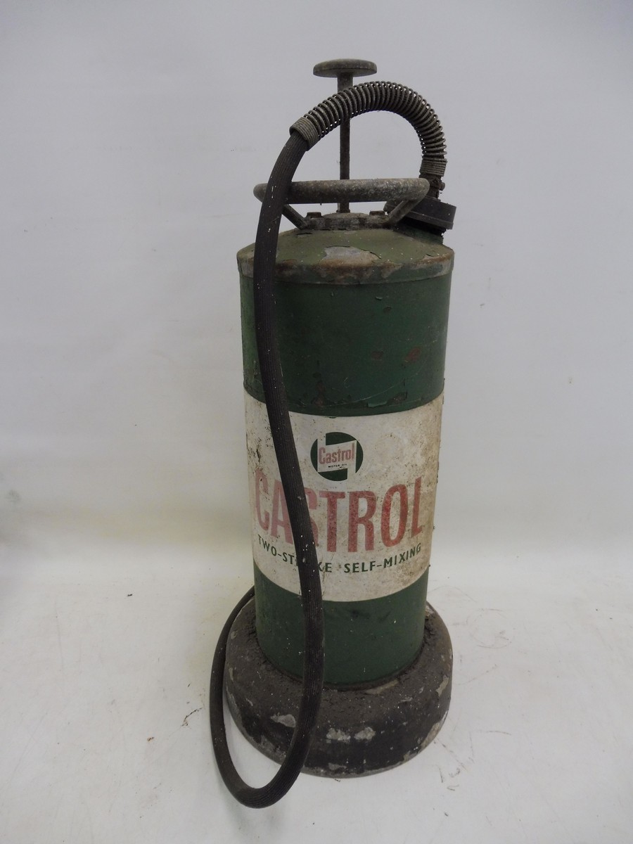 A Castrol 2-stroke self-mixing dispenser, in original condition.