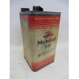 A Mobiloil 'BB' grade square can.