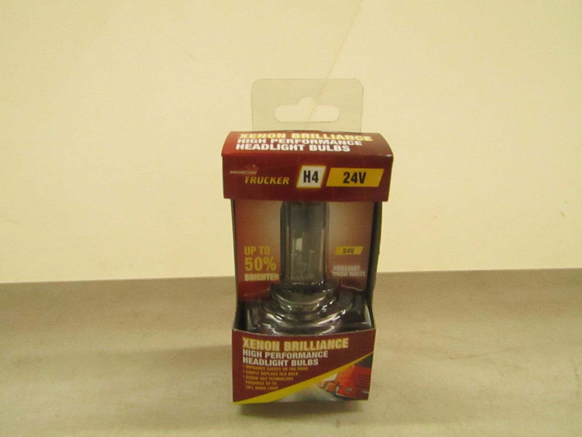 5x Brookstone 24v H4 Xenon headlight bulbs, new and packaged.