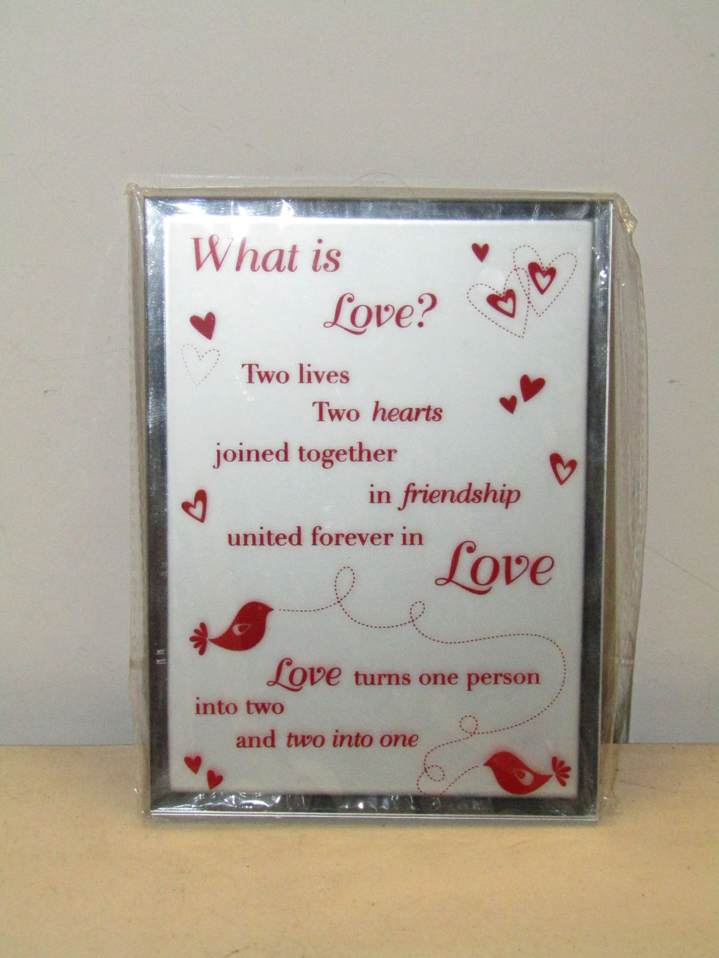 Mirrored Valentine Plaque, new