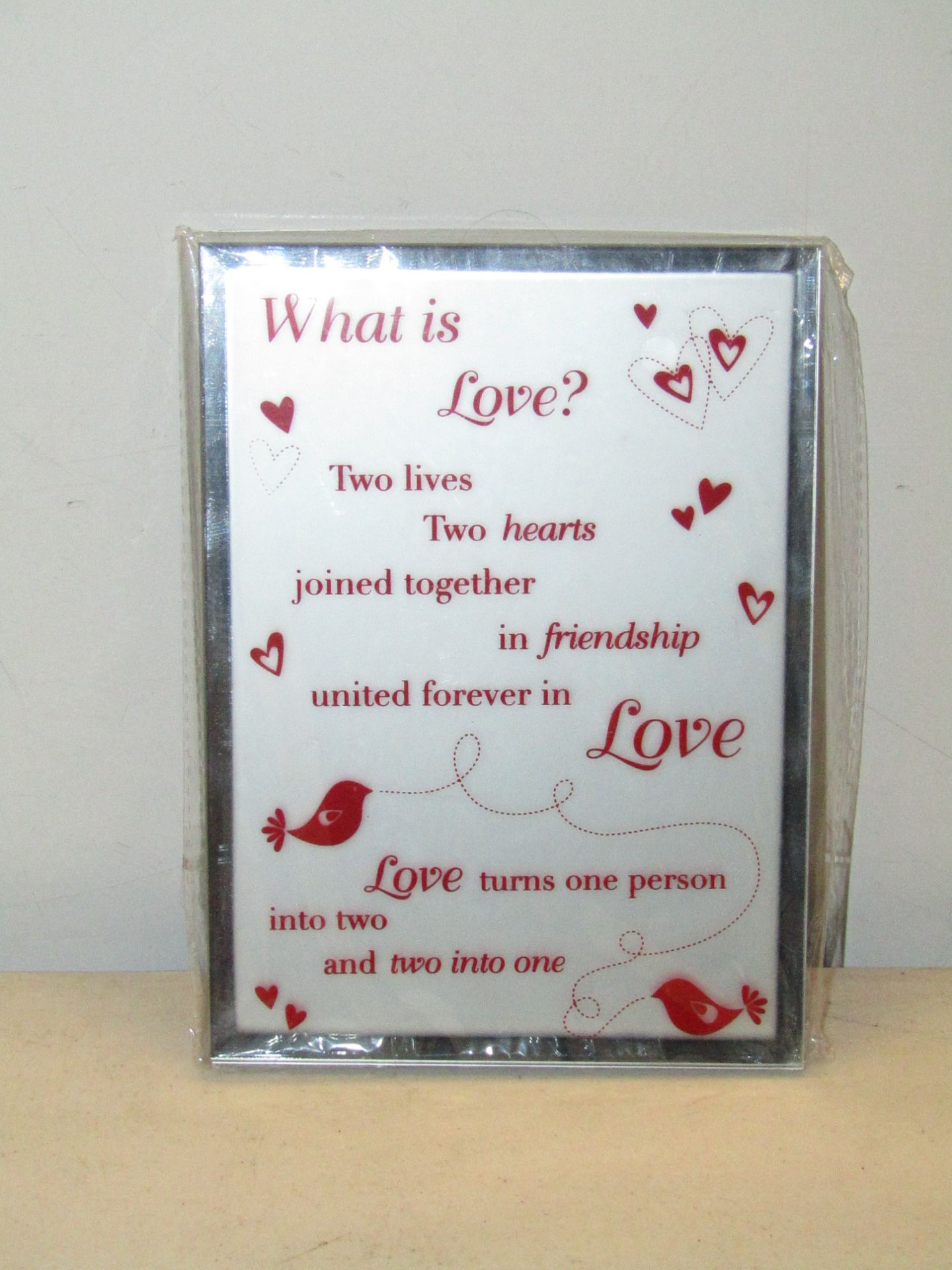 Mirrored Valentine Plaque, new