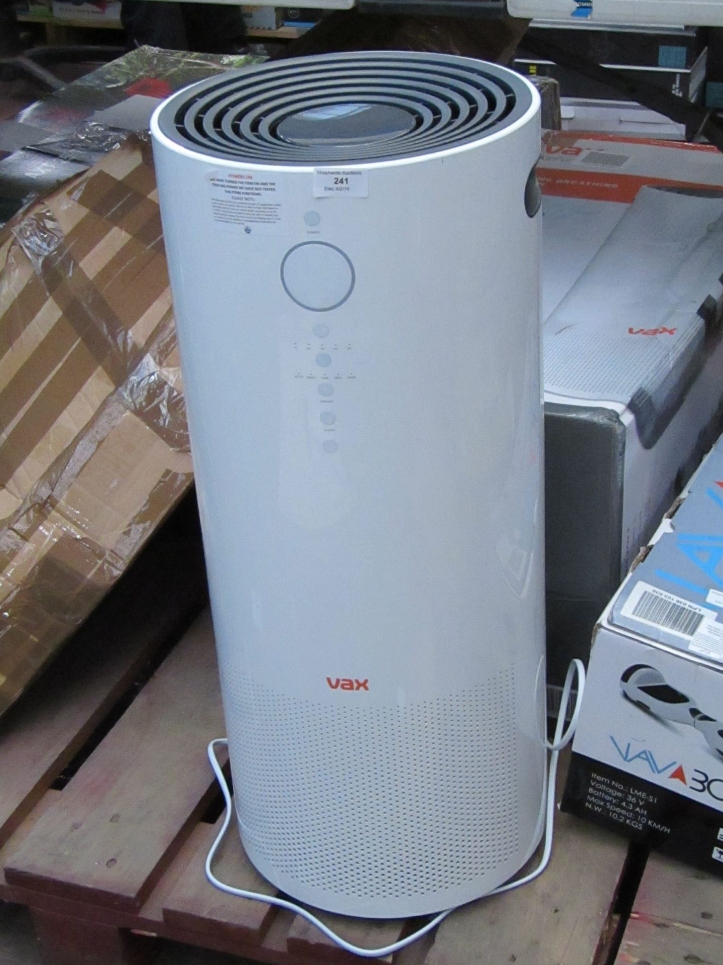 VAX ACAMV101 Air Purifier Pure Air 300 Hepa Filter, tested working, boxed.  RRP: £249.99 https://