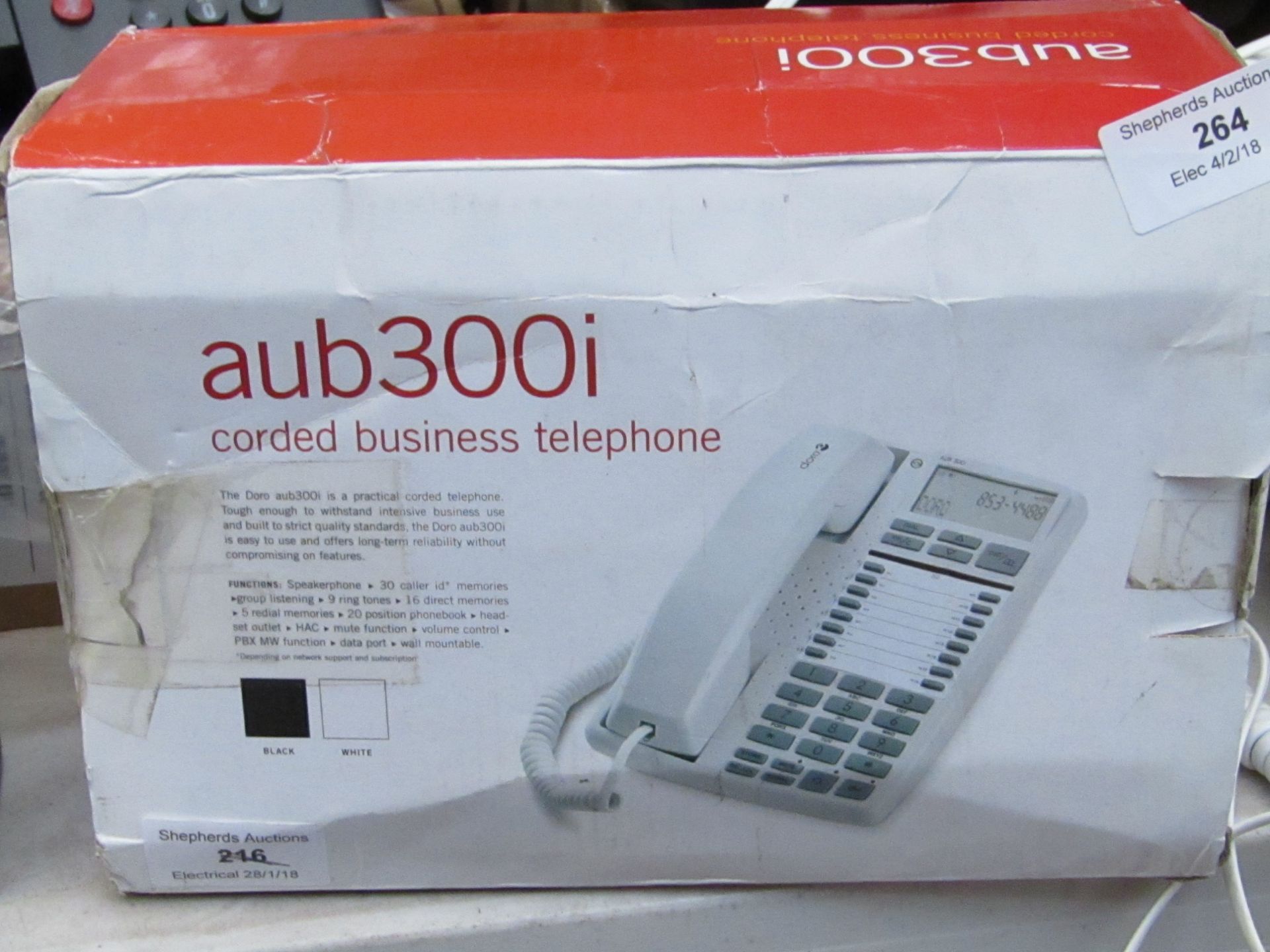 aub300i corded business phone.Untested and boxed.