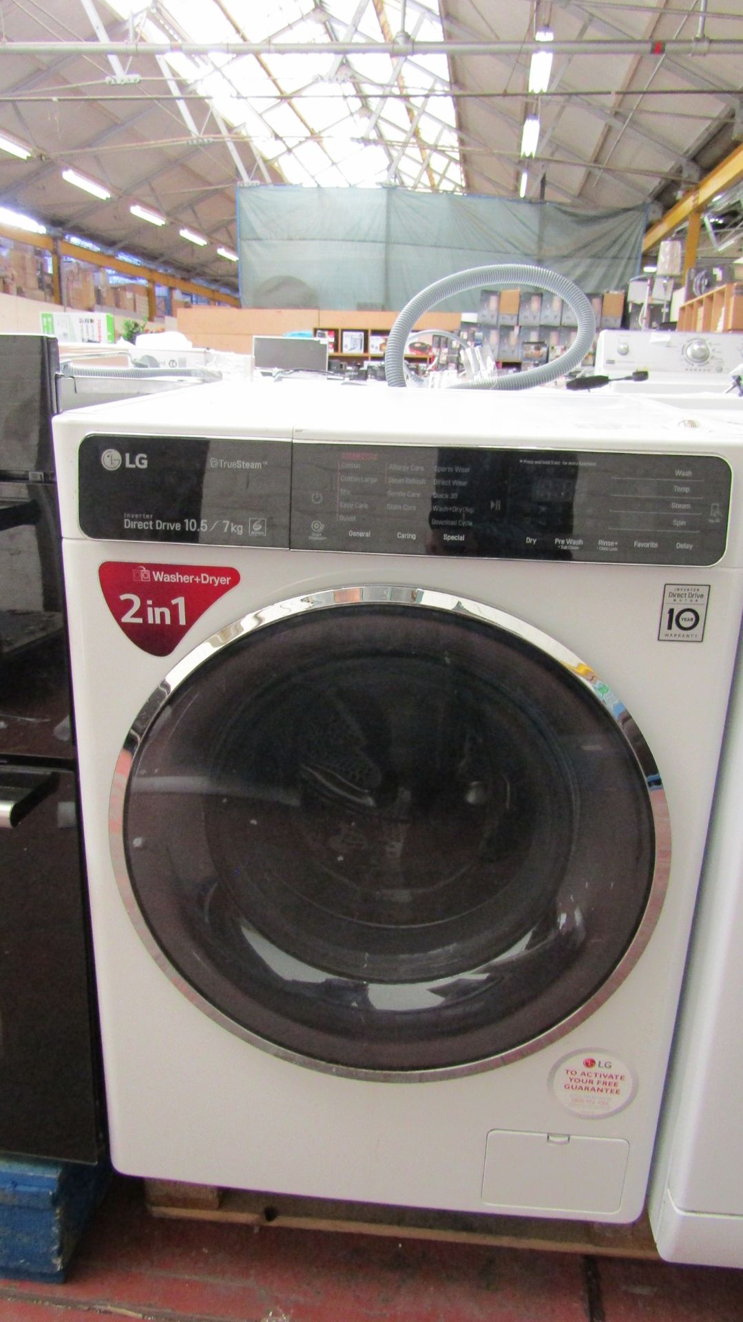 LG True steam 10.5+7KG Smart washer dryer FH4U1JBH2N, can be controlled by compatible smart phone