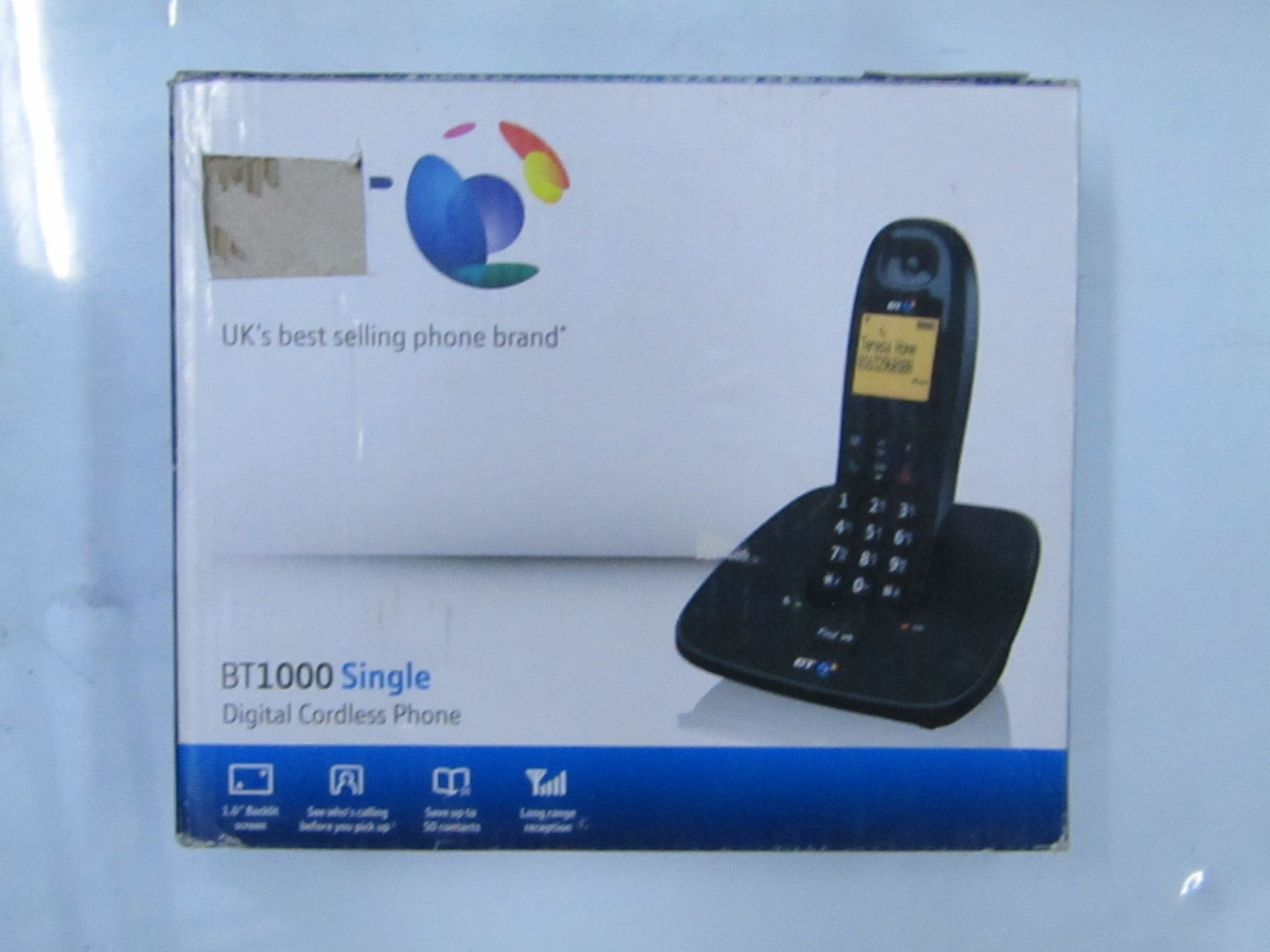 BT1000 Cordless Digital telephone, Boxed and Complete but unchecked