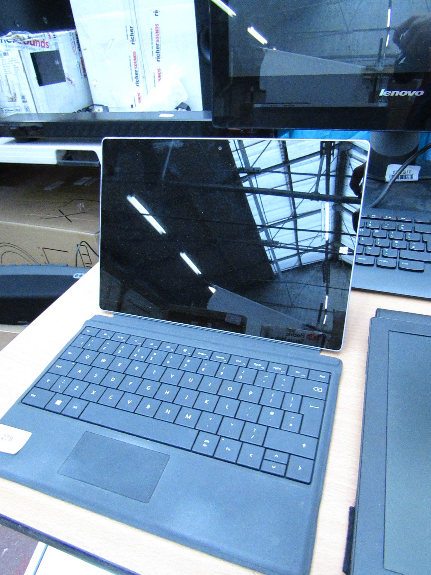 Microsoft Surface 128GB with keyboard, unable to check anymore details as there is no power and no