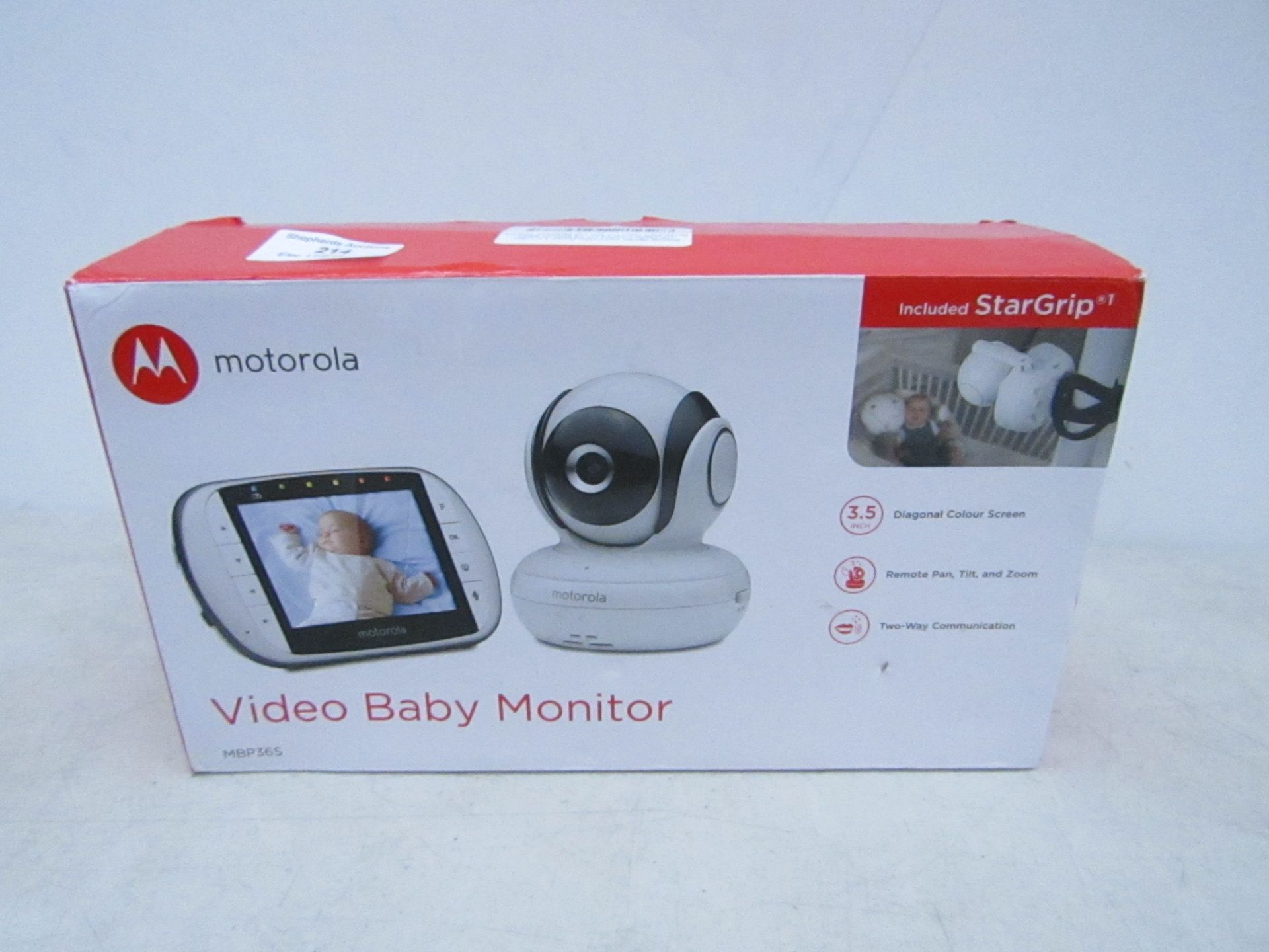 Motorola video baby monitor, unchecked and boxed.