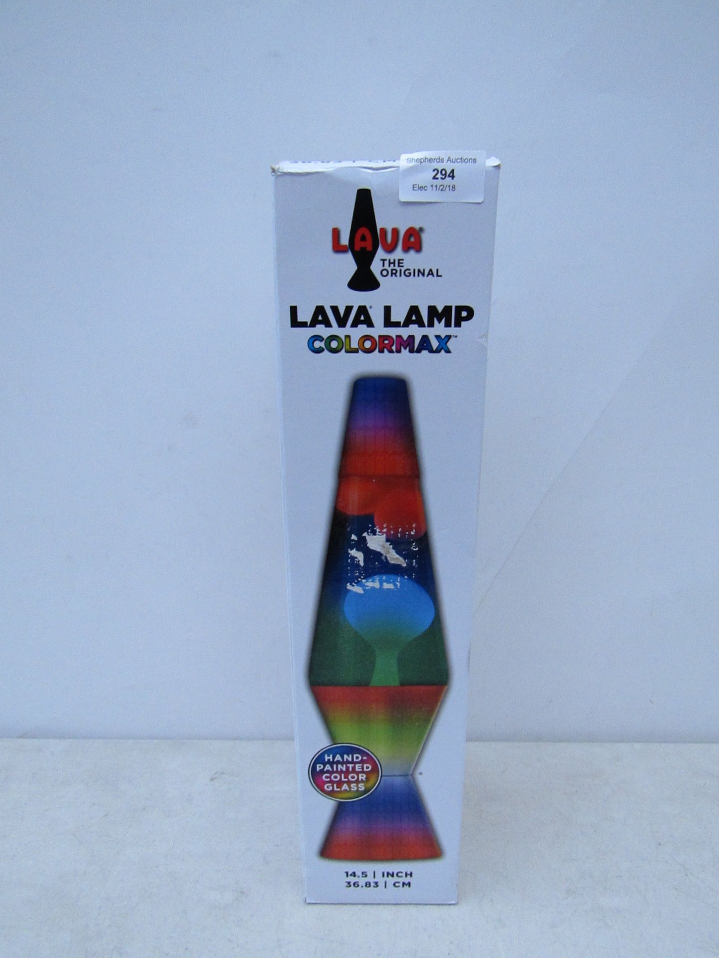 Lava lamp colormax, 14.5". Untested & boxed.