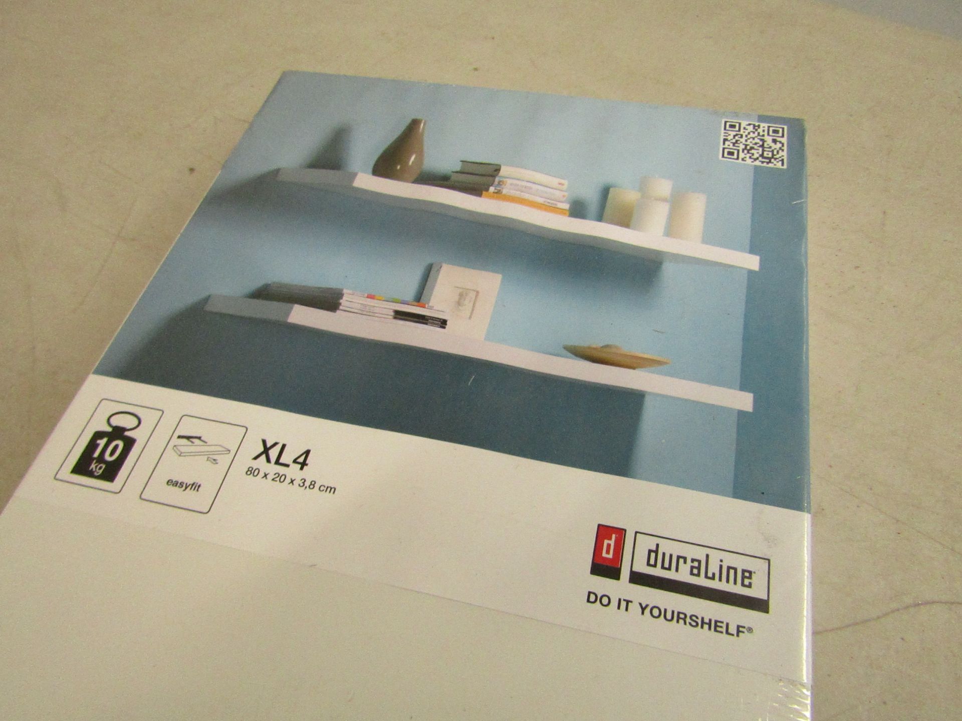 DuraLine 80x20x3.8cm floating shelf, new and packaged.