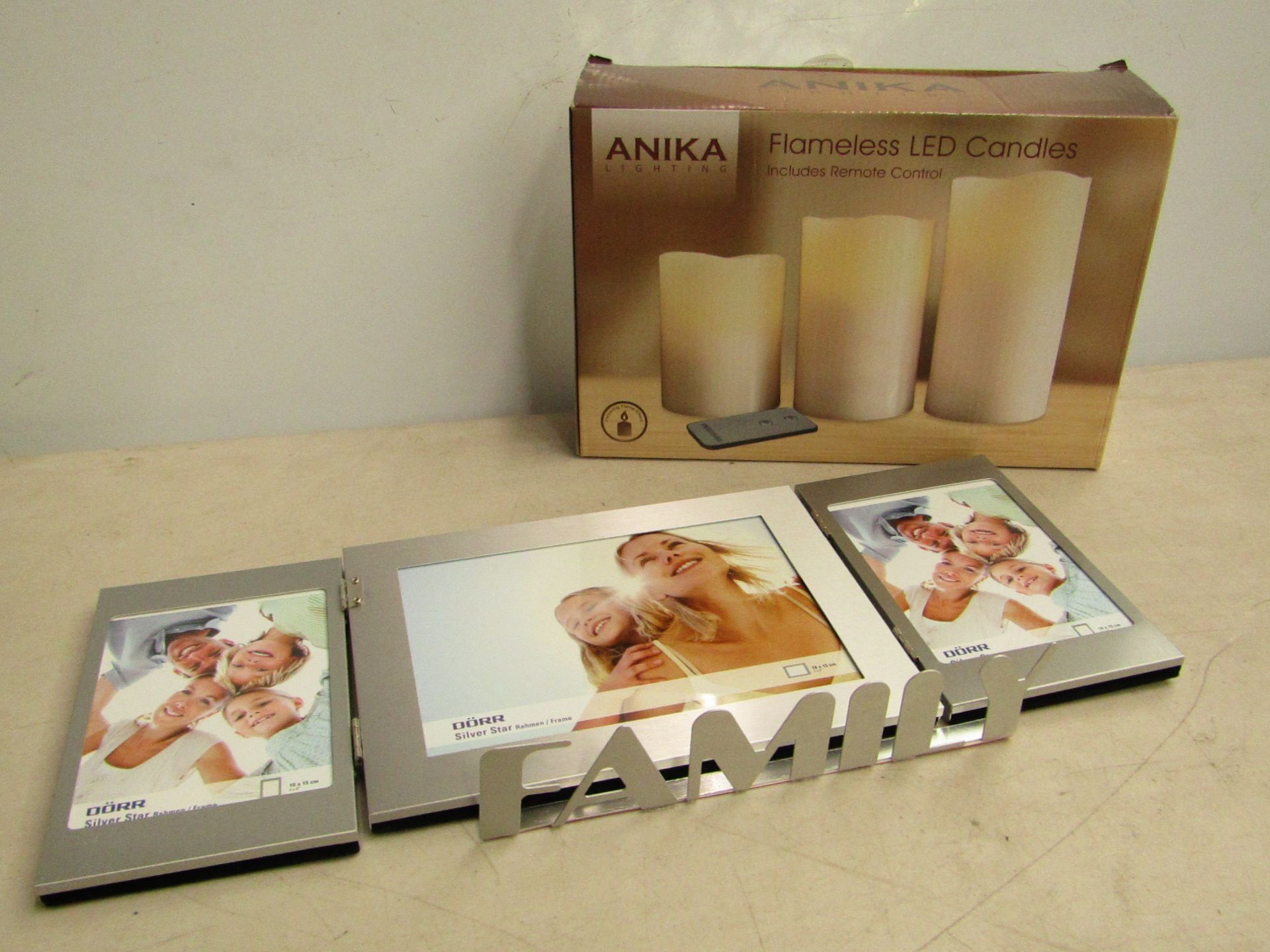 Anika flameless LED candle, unchecked and boxed.