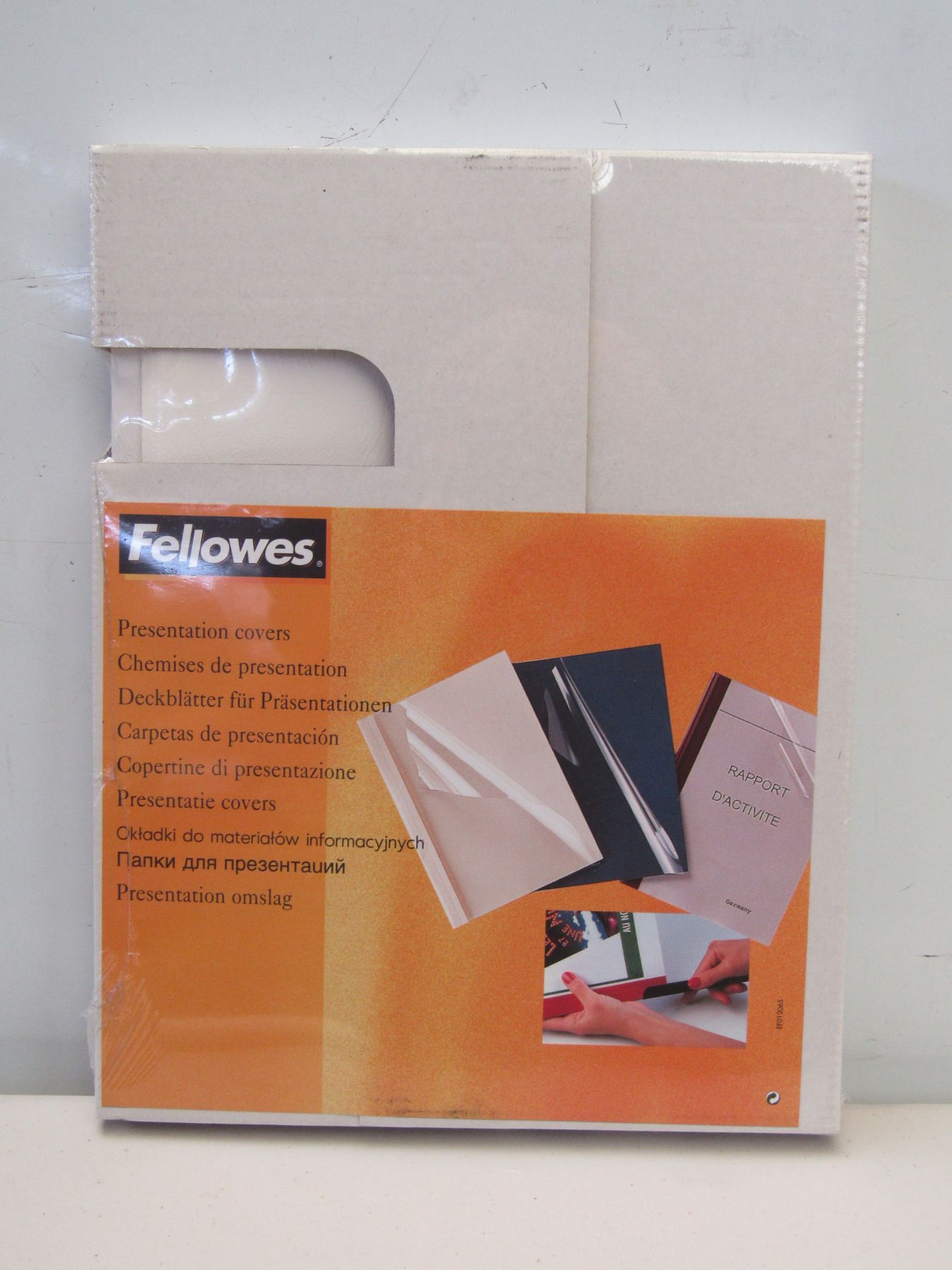 5x packs of Fellowes presentation covers, each pack contains 20x 9-12mm covers.