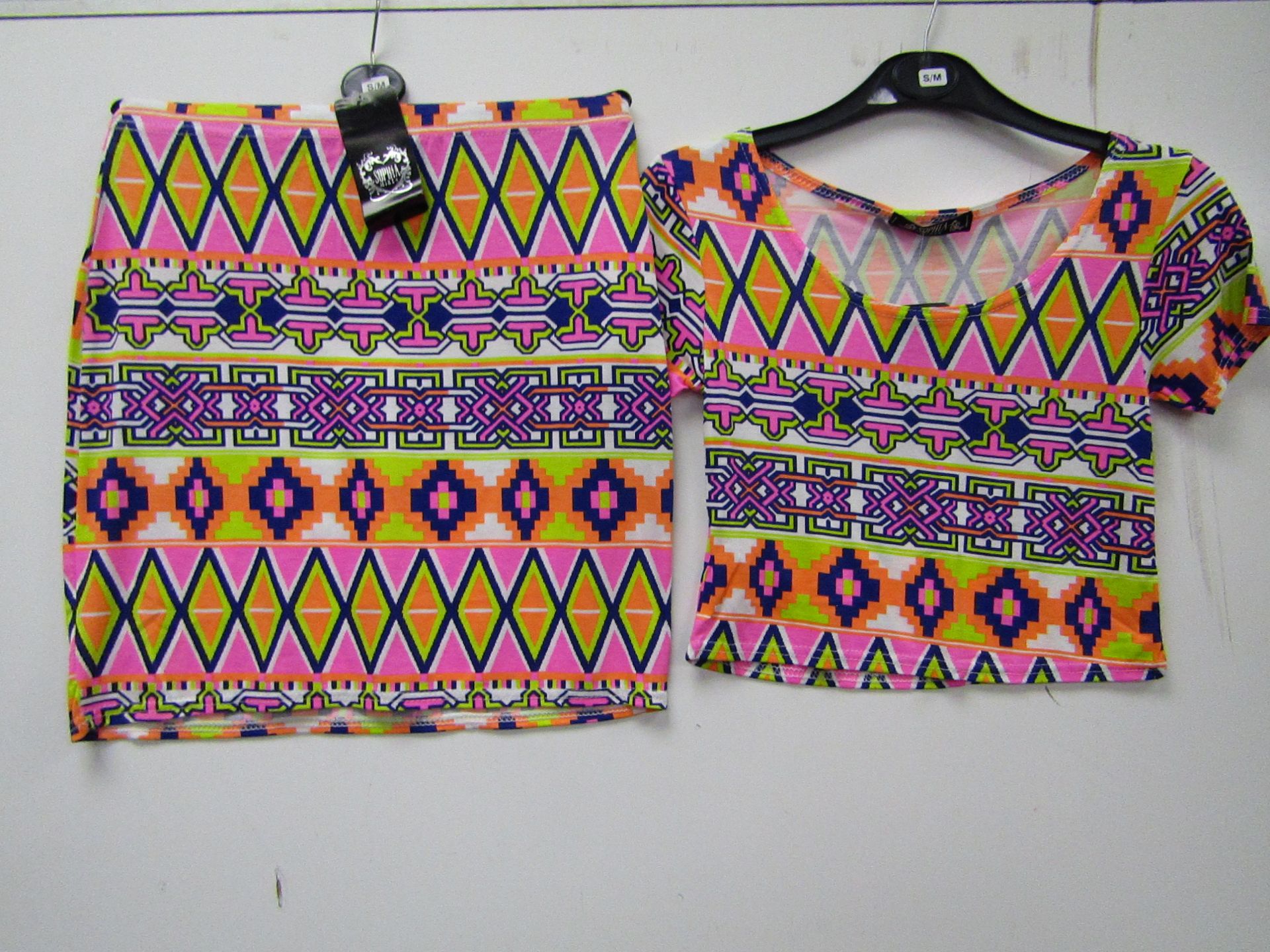 3 sets being 1 x Sophia Mirza 2 piece set size S/M new with tag, 1 x Graffic  2 piece set size M/L