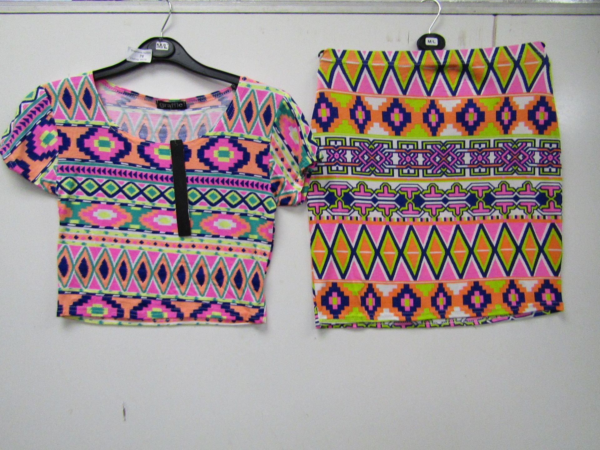 3 sets being 1 x Sophia Mirza 2 piece set size S/M new with tag, 1 x Graffic  2 piece set size M/L - Image 2 of 3
