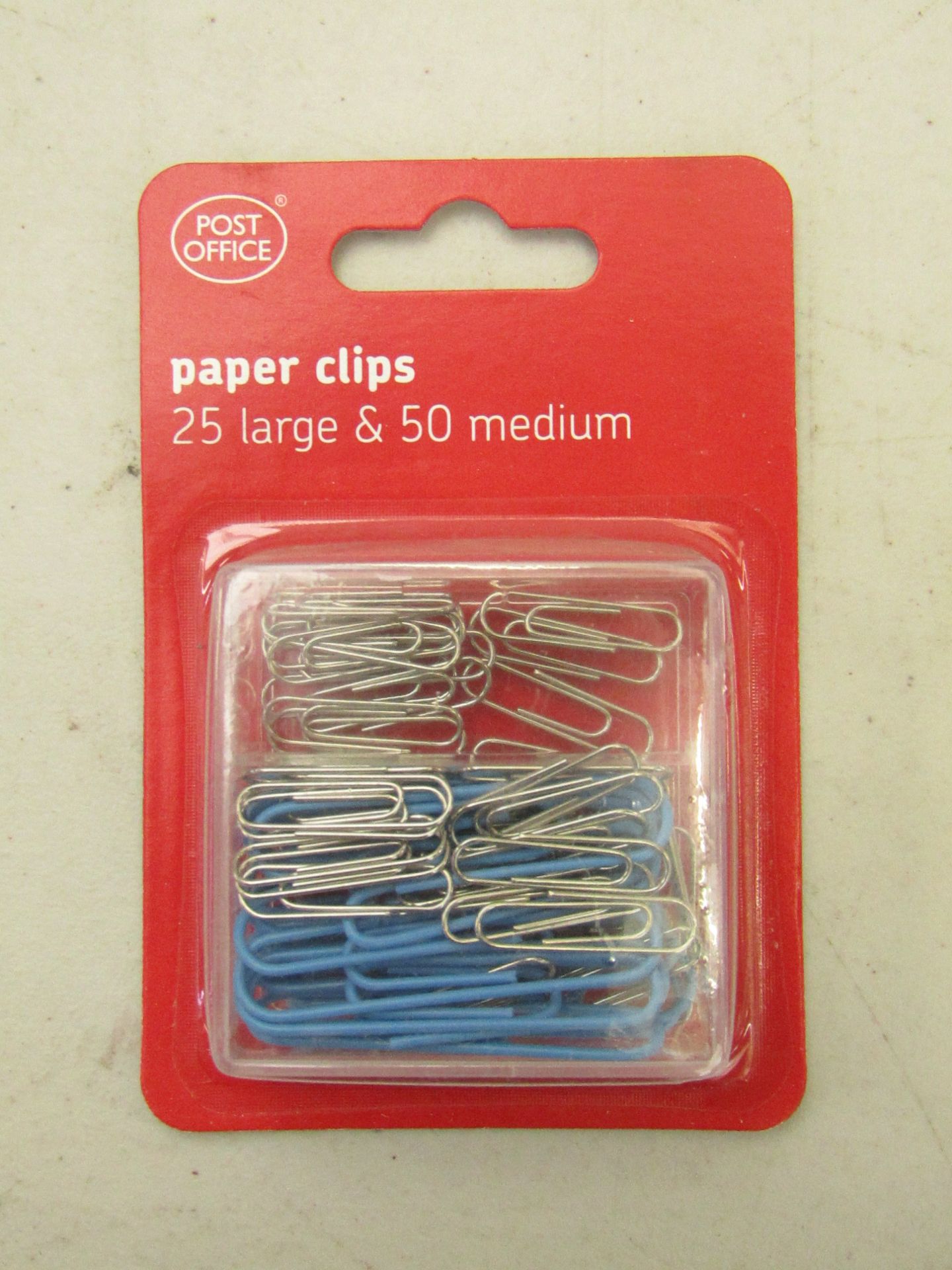10x boxes each containing 6x packs of Post Office paper clips.