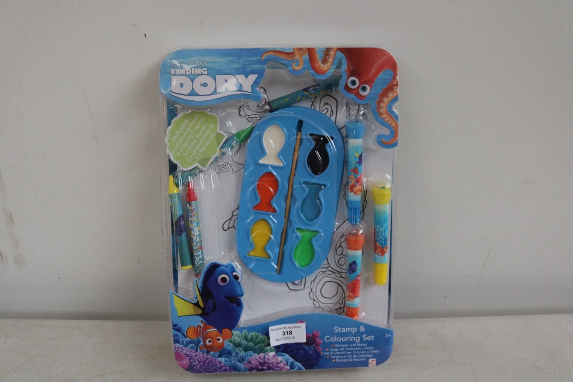 Disney Pixar Finding Dory stamp & colouring set, new and packaged.