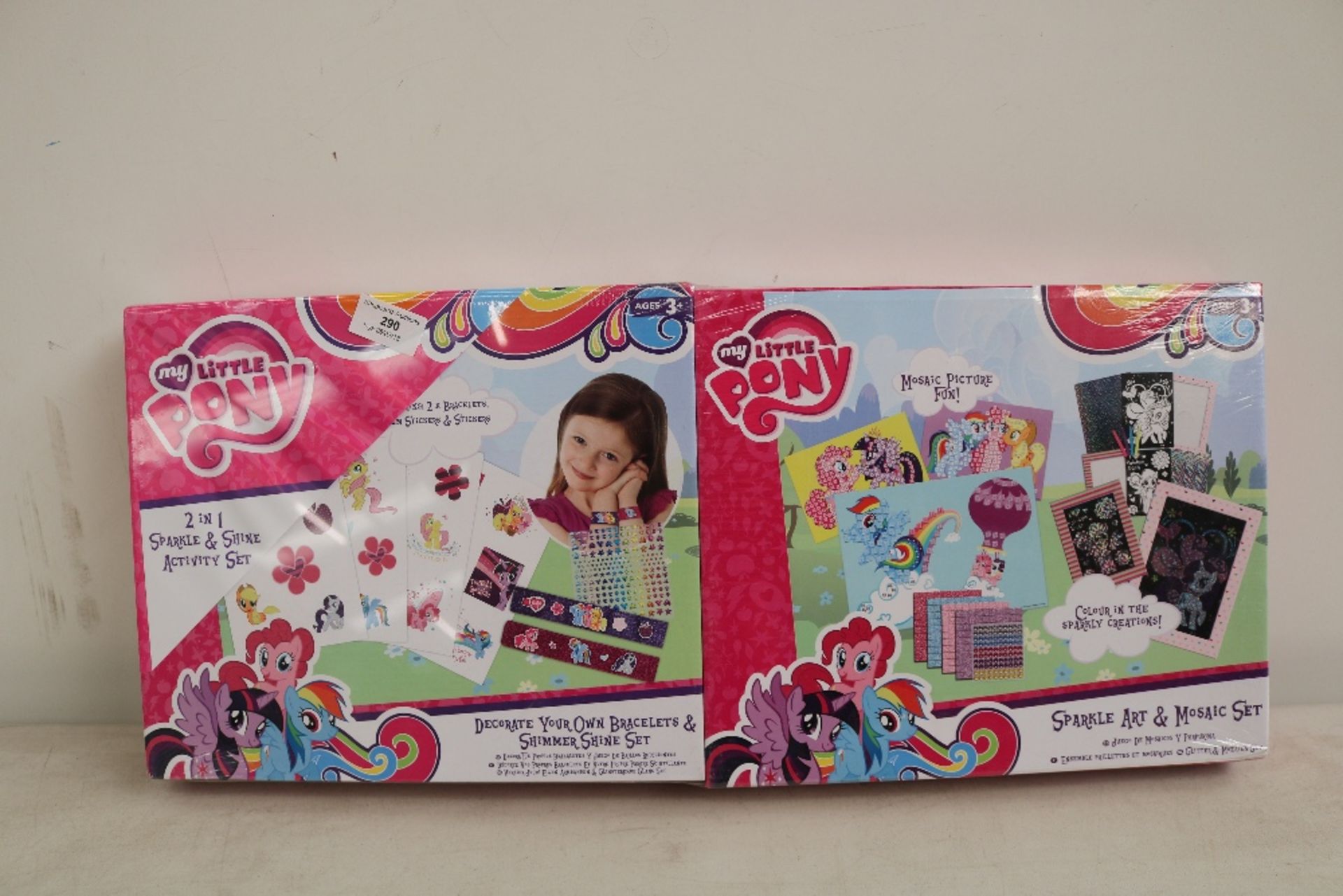 My Little Pony decorate your own bracelets & shimmer shine set, as well as sparkle art and mosaic