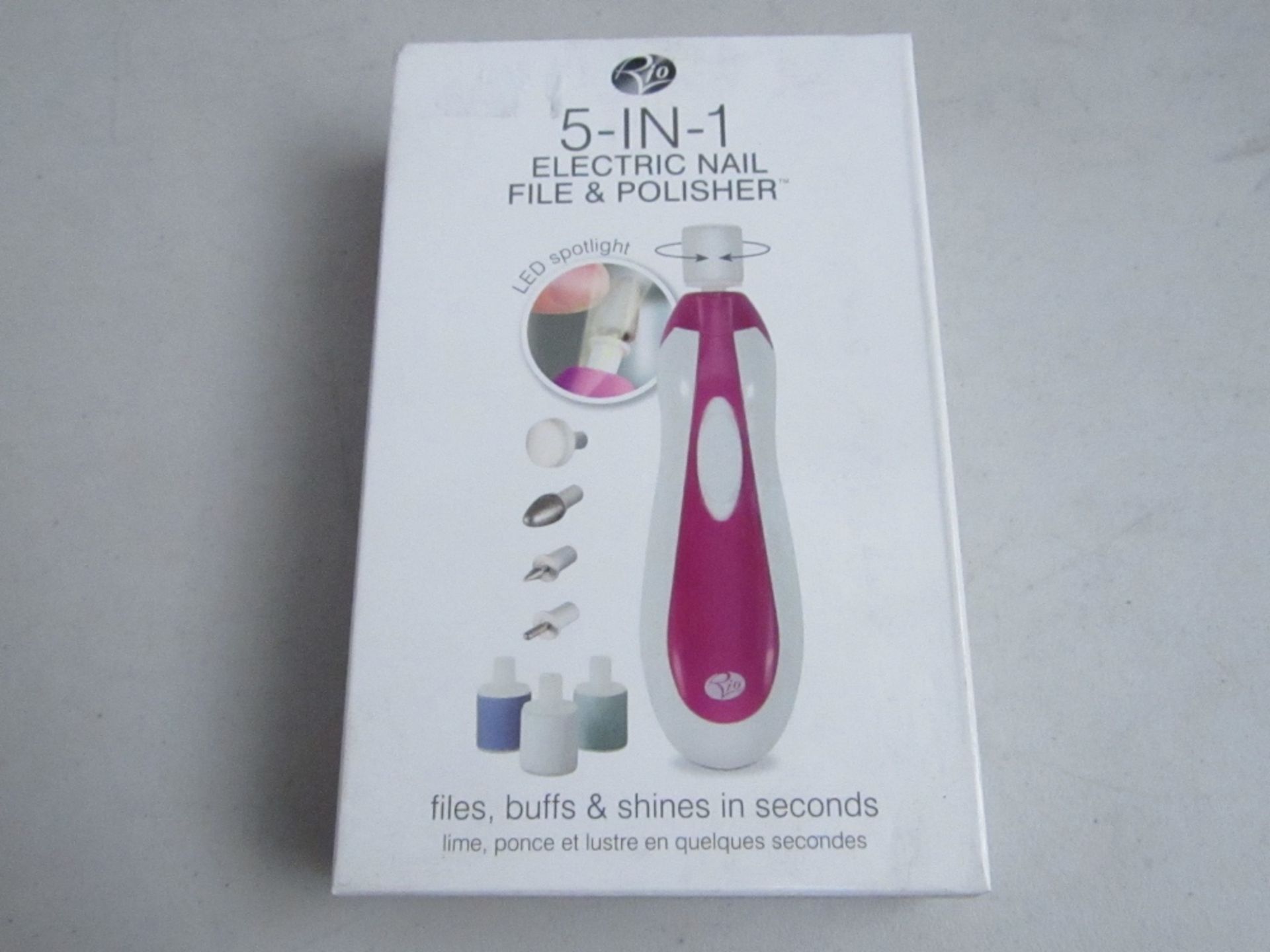 Rio 5-in-1 electric nail file & polisher. New & boxed.