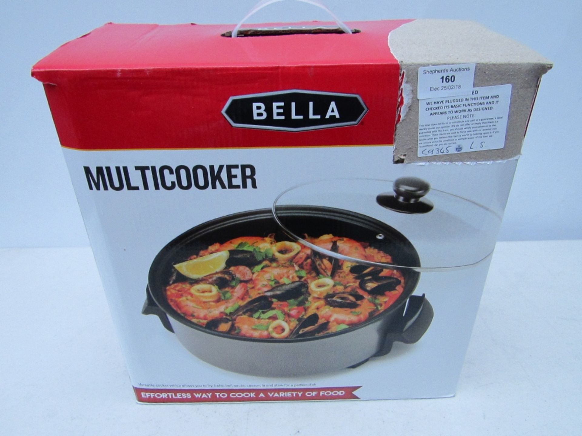 Bella multicooker. Tested working & boxed.