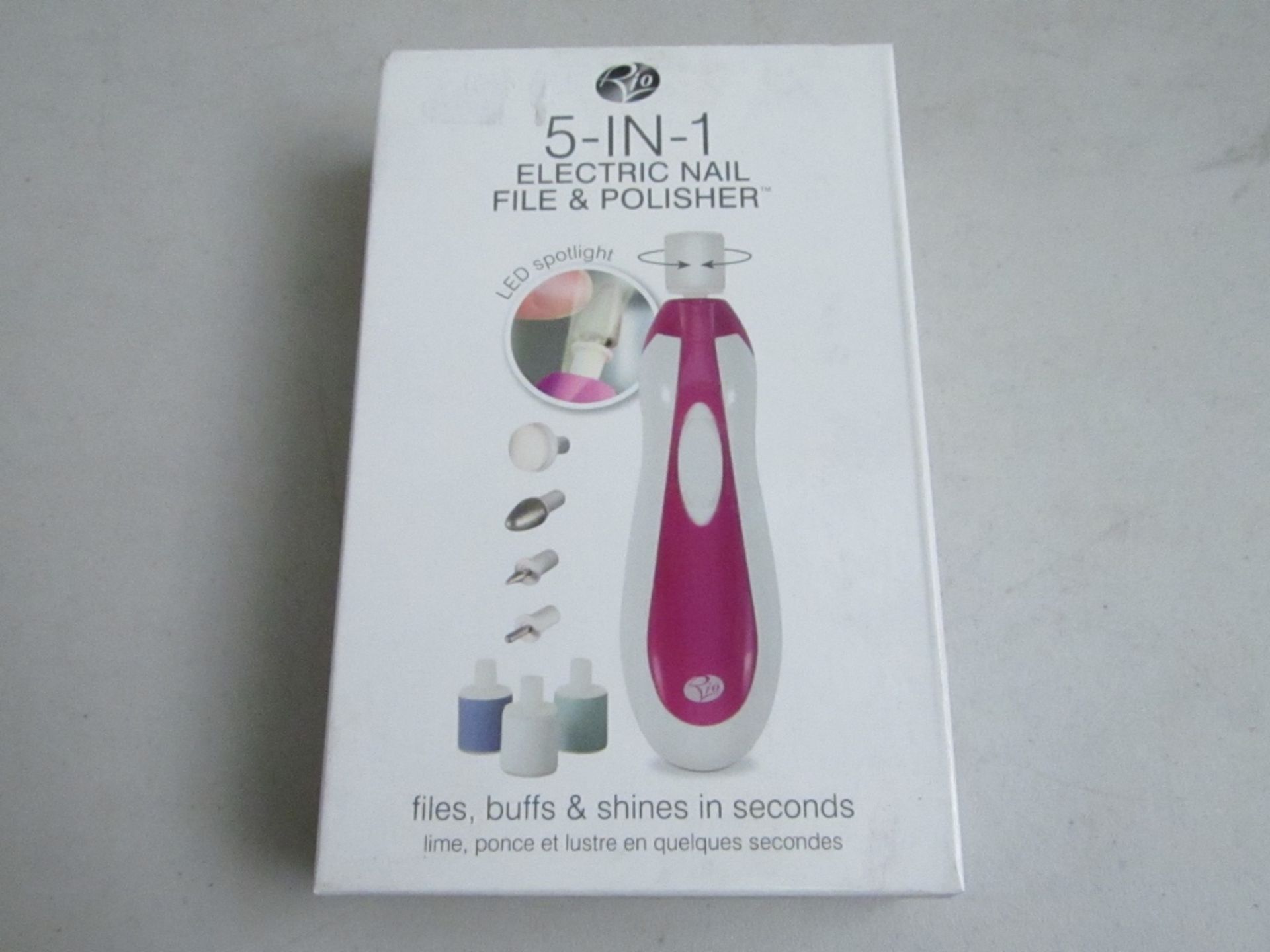 Rio 5-in-1 electric nail file & polisher. New & boxed.