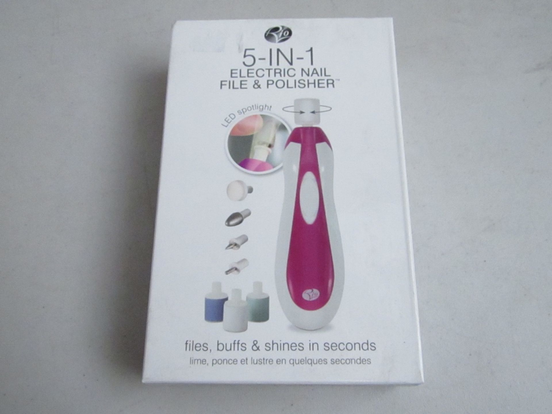 Rio 5-in-1 electric nail file & polisher. New & boxed.