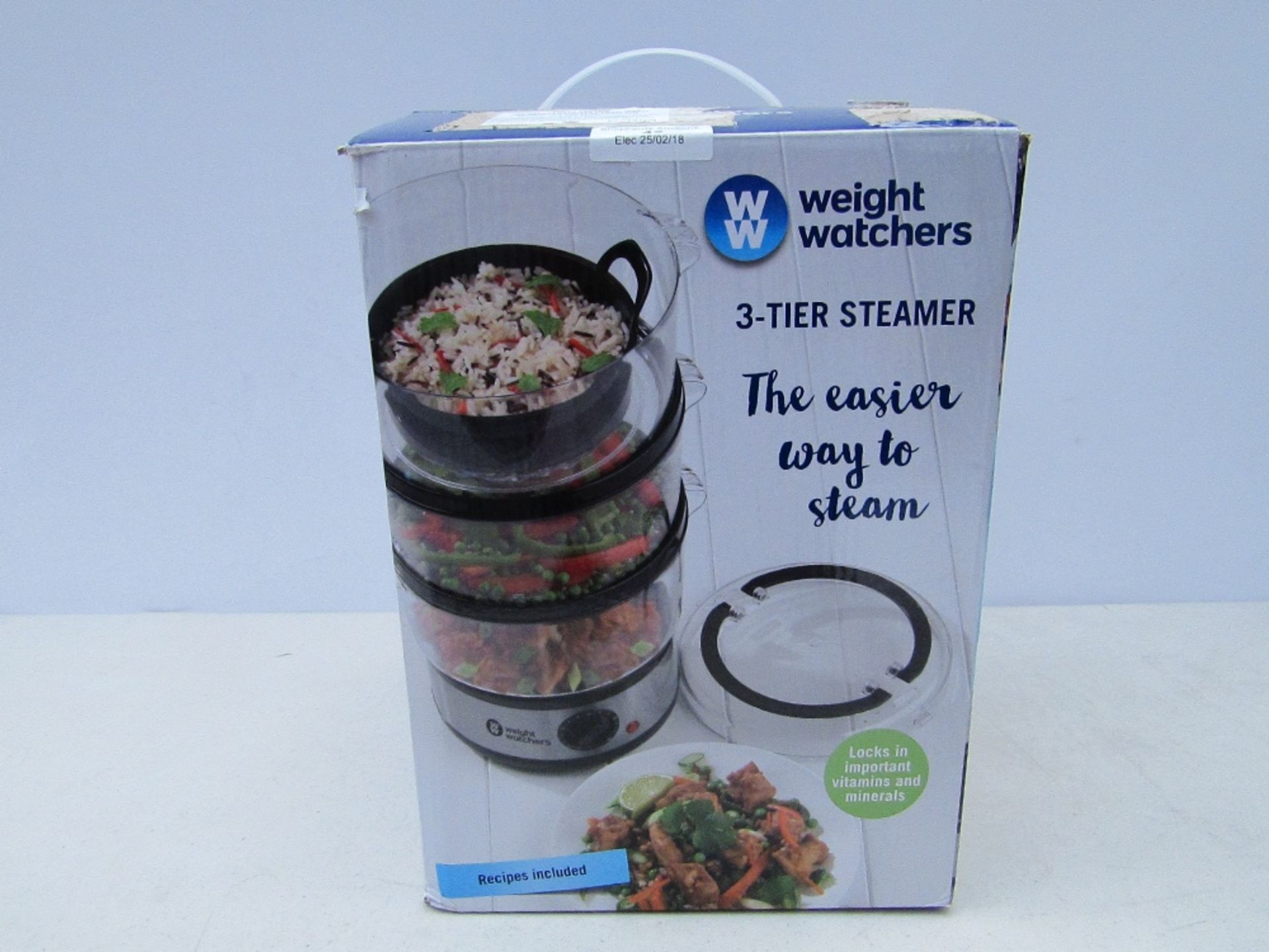Weight Watchers 3-tier steamer. Tested working & boxed.