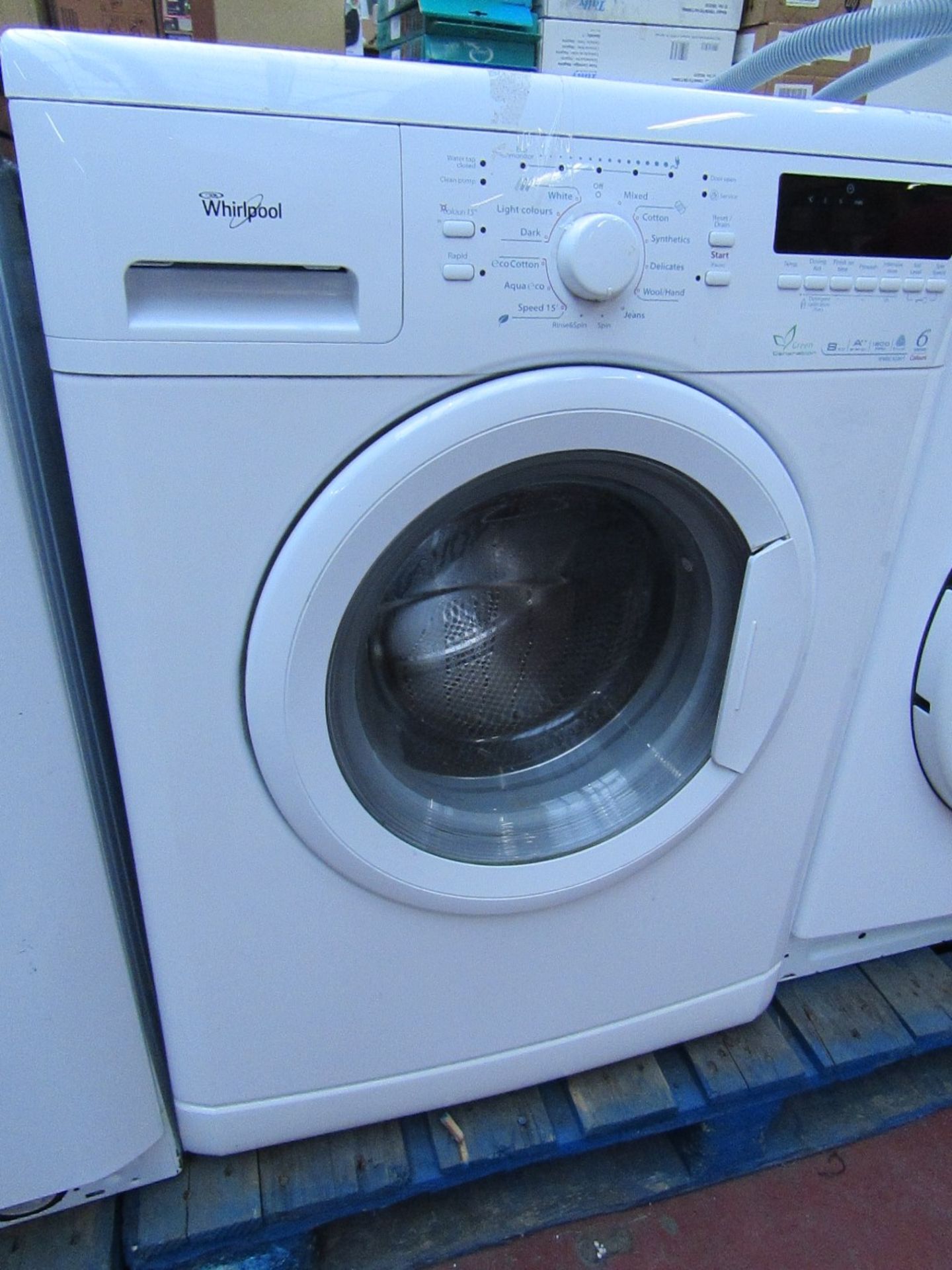 Whirlpool 6th Sense Colours washing machine, Powers on and Spins