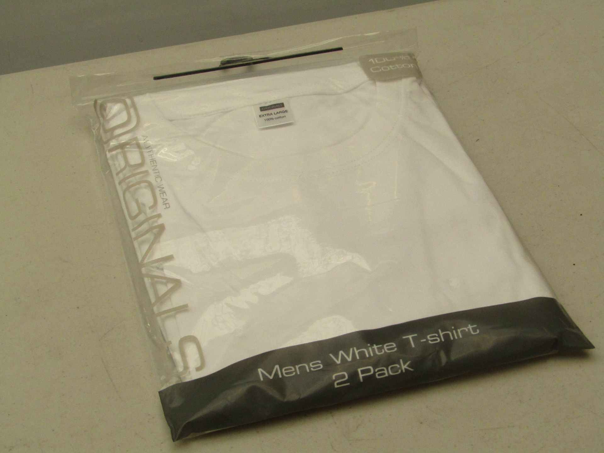 Originals XL 100% cotton mens white t-shirt 2 pack.