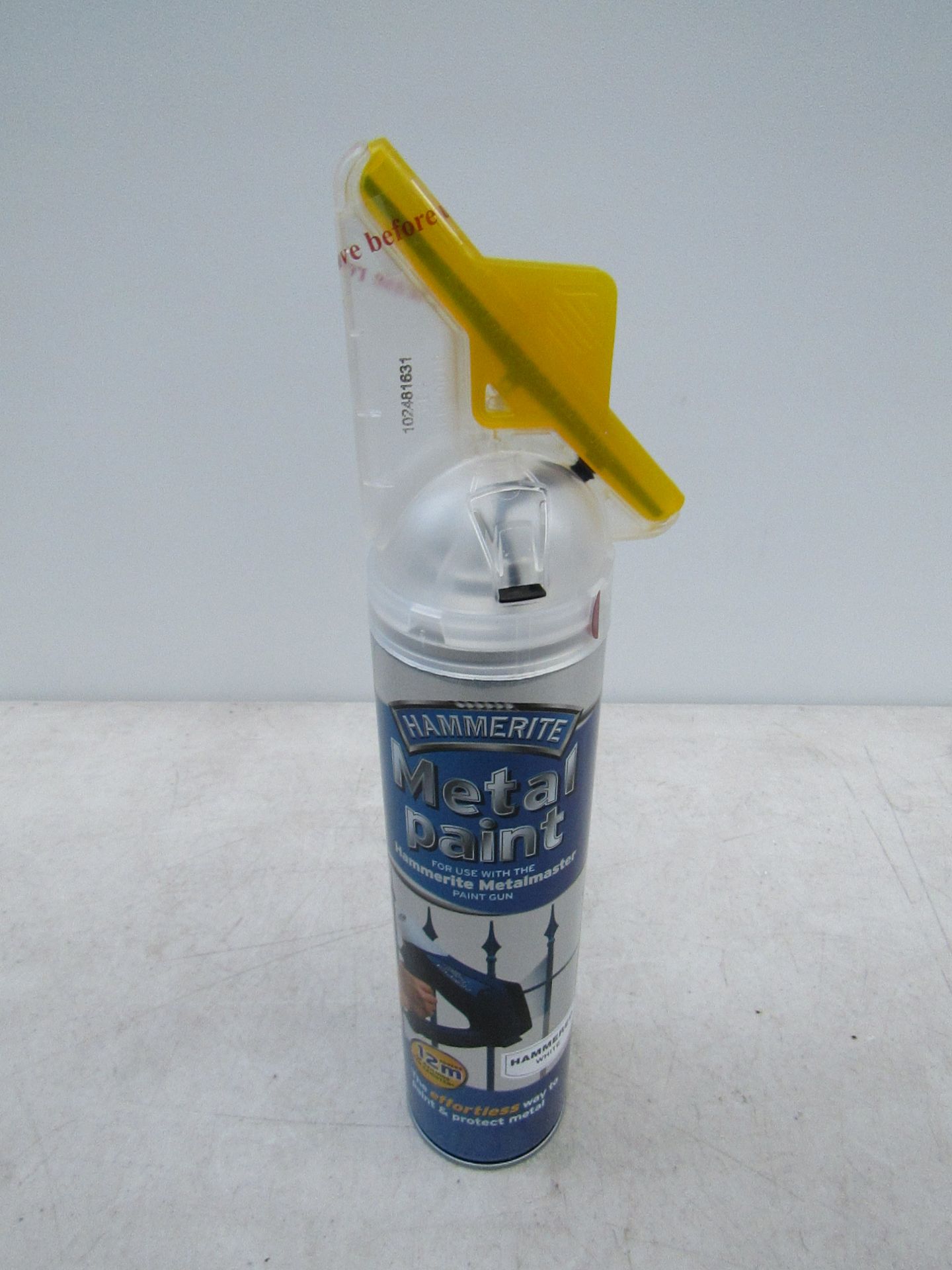 Box of 6x 360ml of Hammerite white metal paint (each can covers 12m of railing) or use with the '