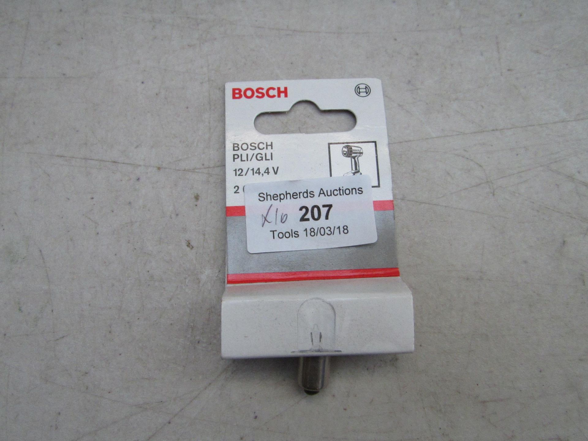 10x Bosch drill bulbs, 12/14,4v, all unchecked