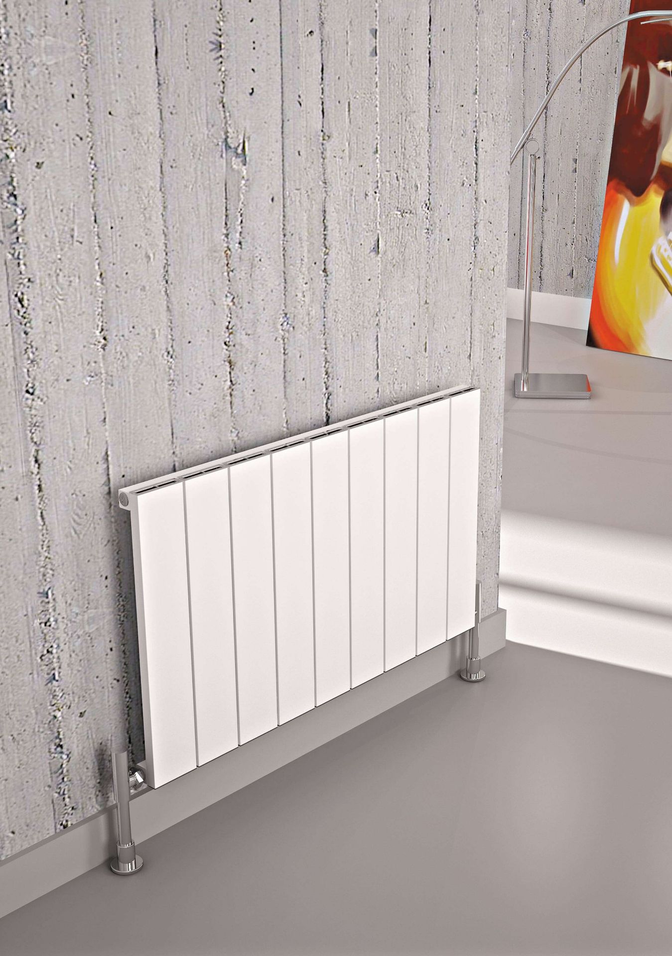 Carisa Nemo horizontal radiator matte grey colour, 600mm x 1135mm. Dented and boxed. See link for - Image 3 of 3