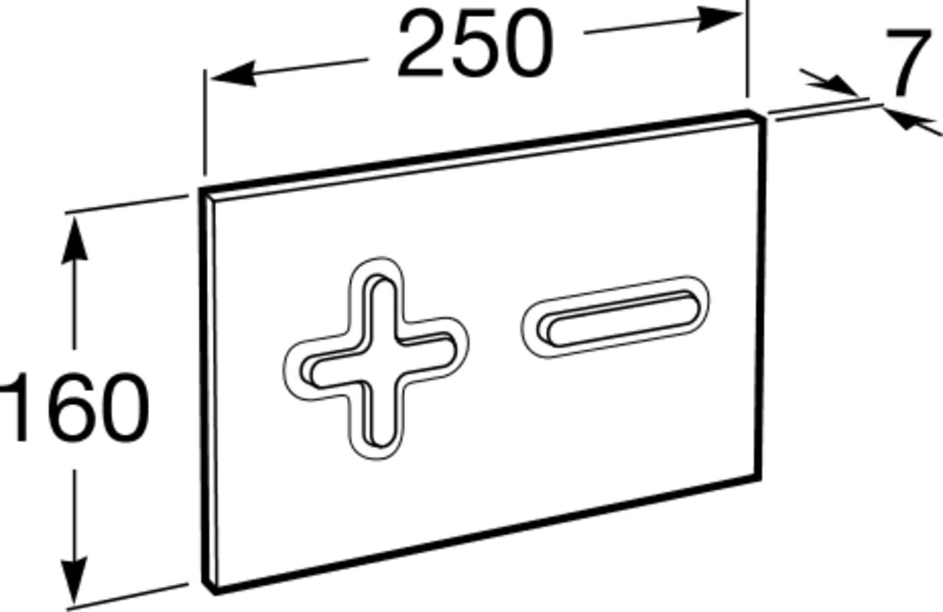 Roca PL6 dual chrome flush plate, new and boxed. - Image 3 of 3