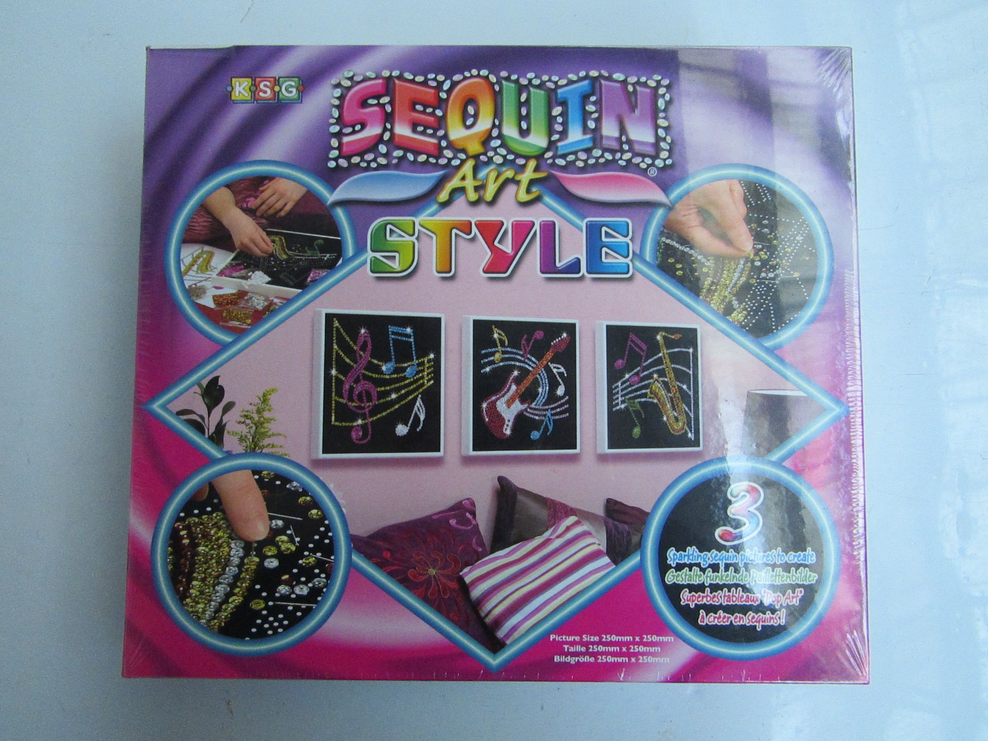Sequin art stencil sets, new and boxed.