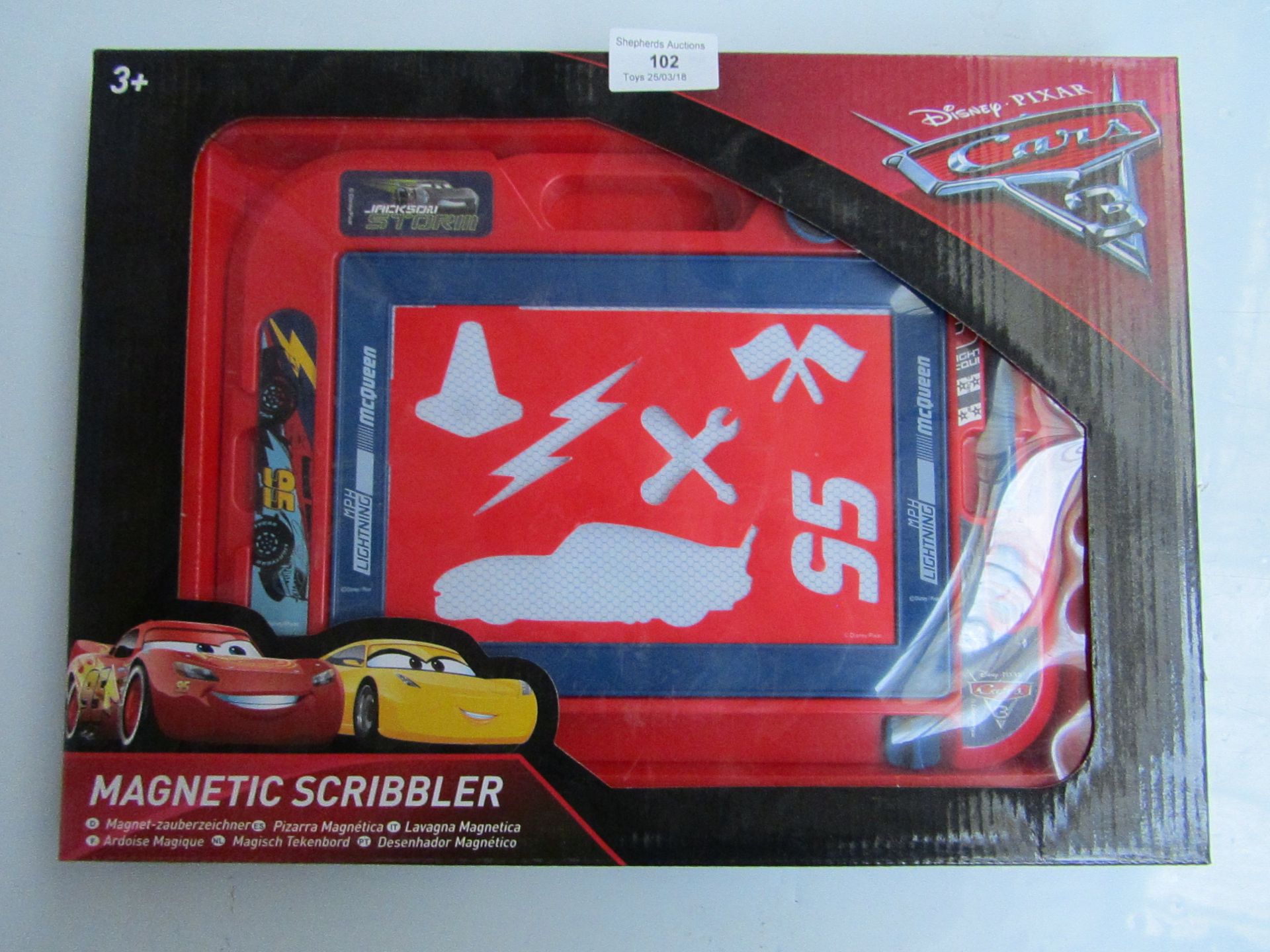 Disney Pixar Cars magnetic scribbler, new and packaged.