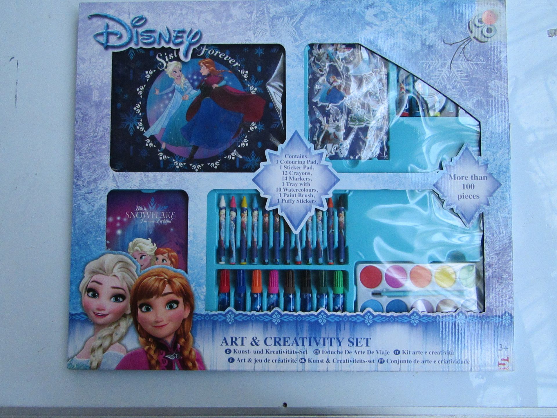 Disney Frozen art and craft set, including over 100 pieces, new and packaged.