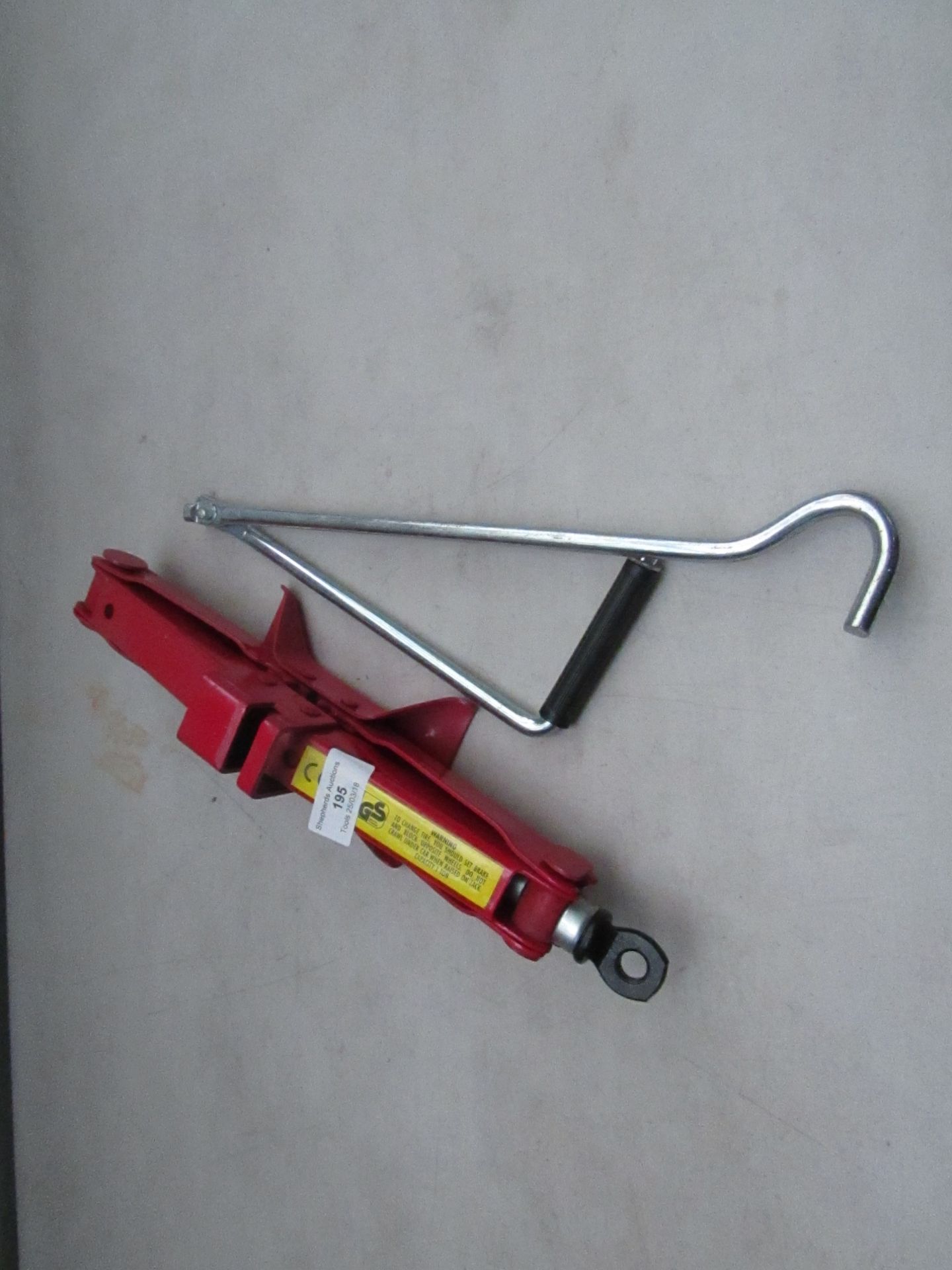 1 Tonne scissor jack with handle, new